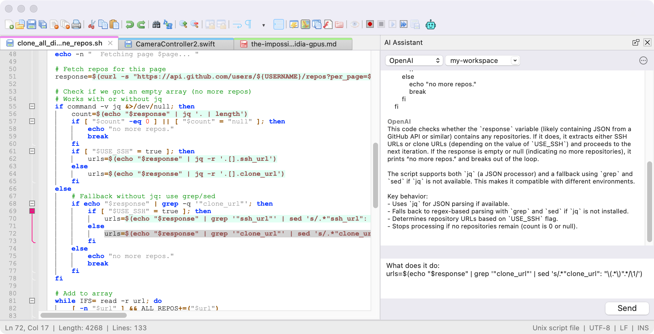 Notepad++ for macOS light mode with native title bar and syntax highlighting